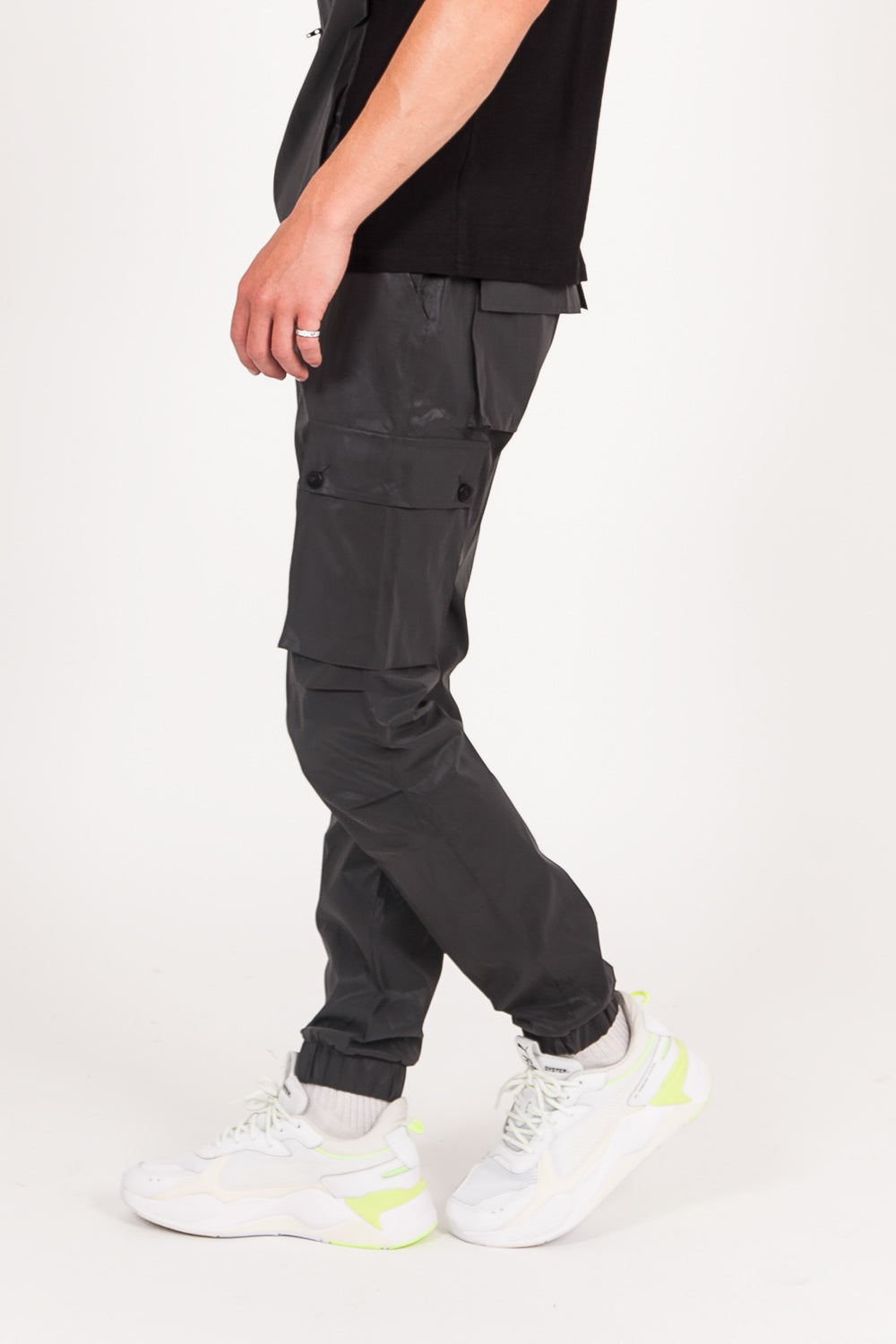 Sixth June - Pantalon cargo réfléchissant logo noir