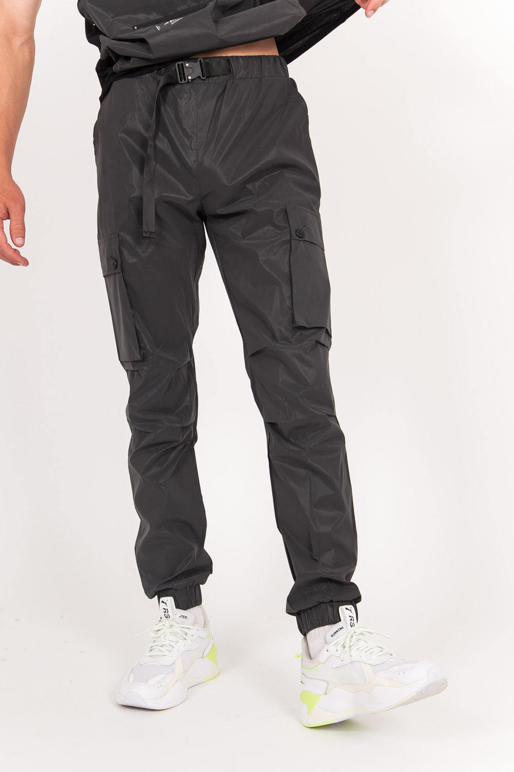 Sixth June - Pantalon cargo réfléchissant logo noir