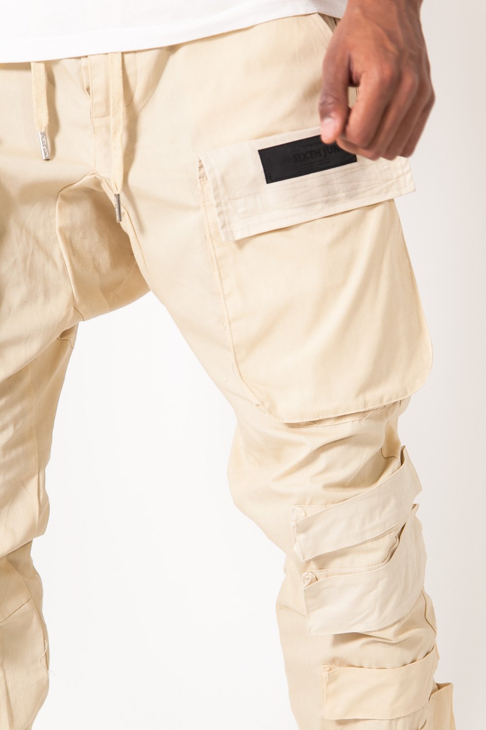 Sixth June - Pantalon cargo tactique large beige