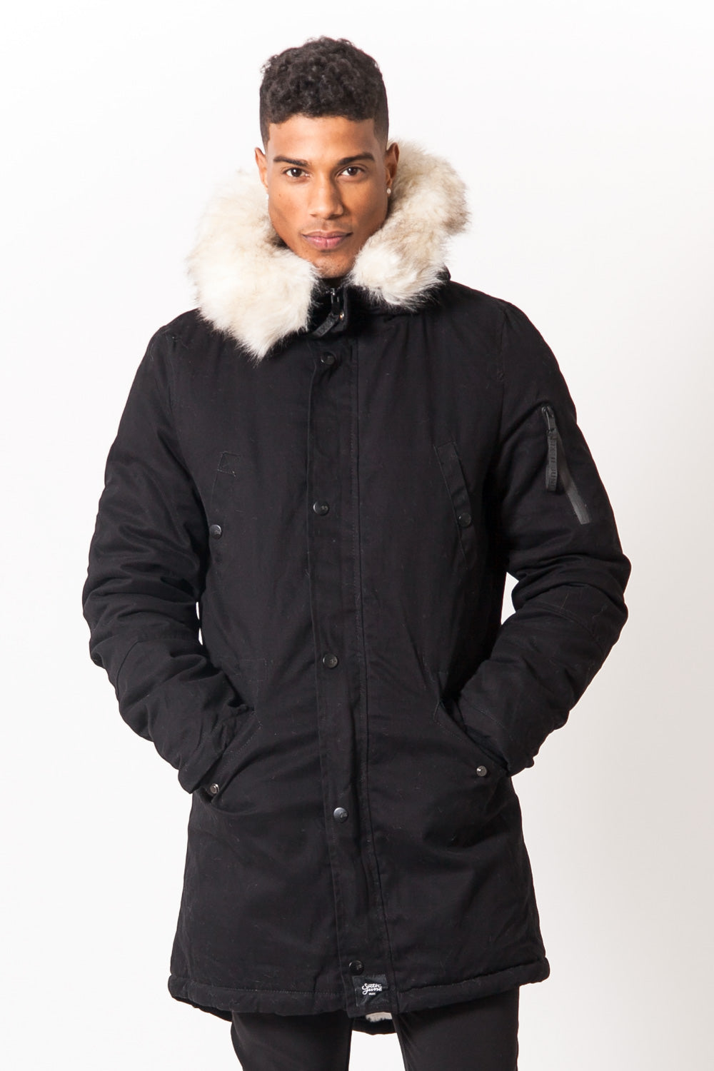 Sixth June - Parka doublure fourrure noir beige