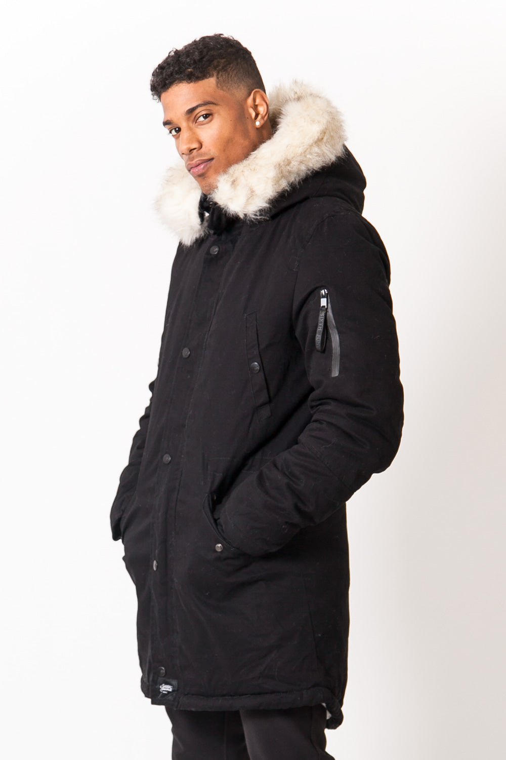 Sixth June - Parka doublure fourrure noir beige
