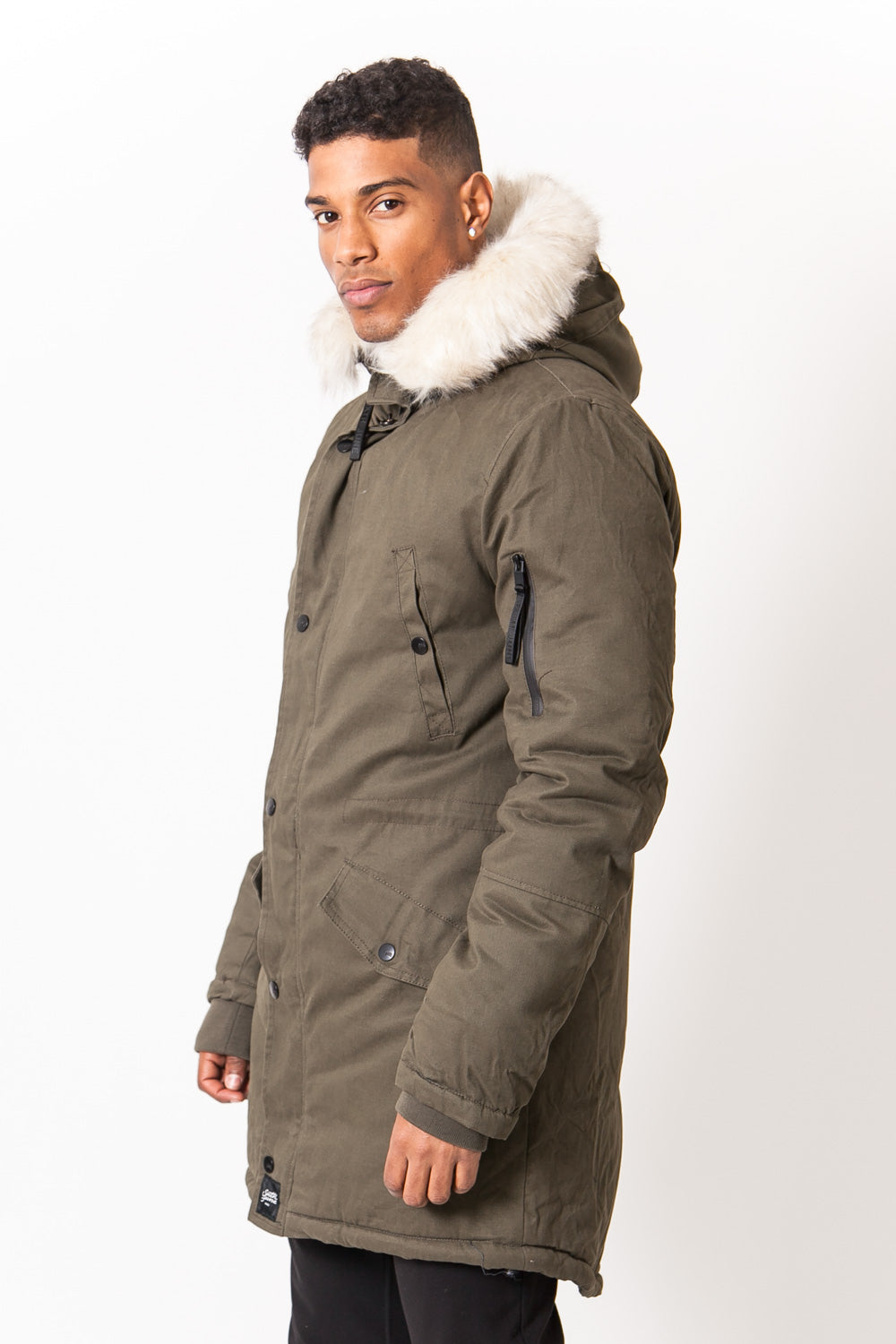 Sixth June - Parka doublure fourrure kaki beige