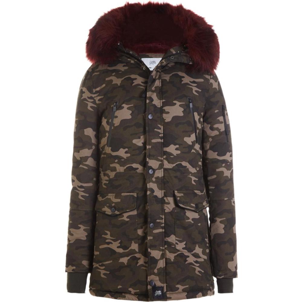 Sixth June - Parka capuche large fourrure camouflage bordeaux