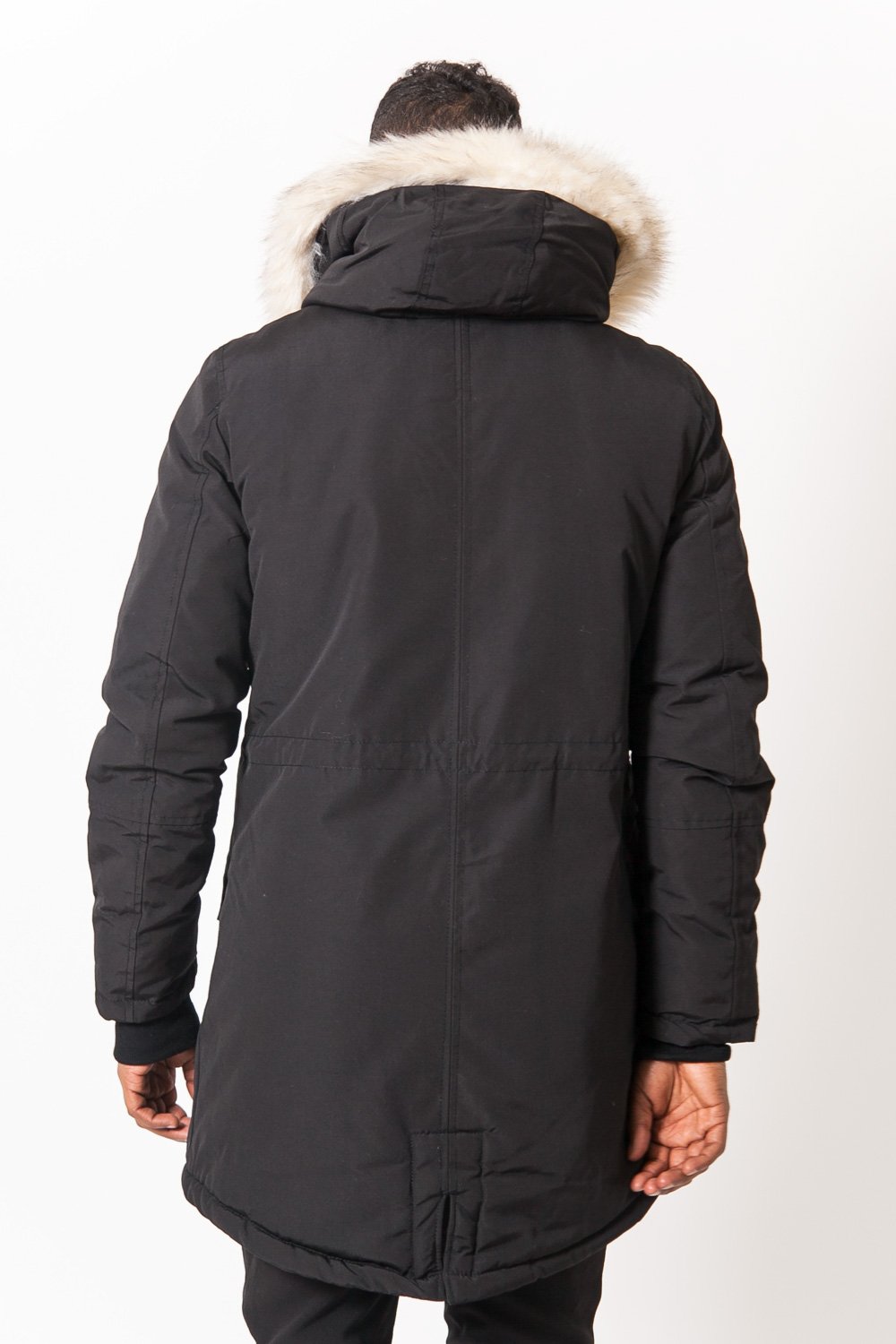 Sixth June - Parka nylon doublure fourrure noir beige