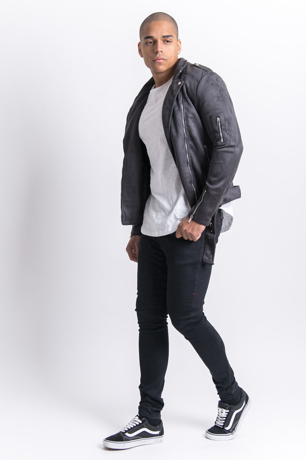 Sixth June - Veste suédé gris foncé 2011V