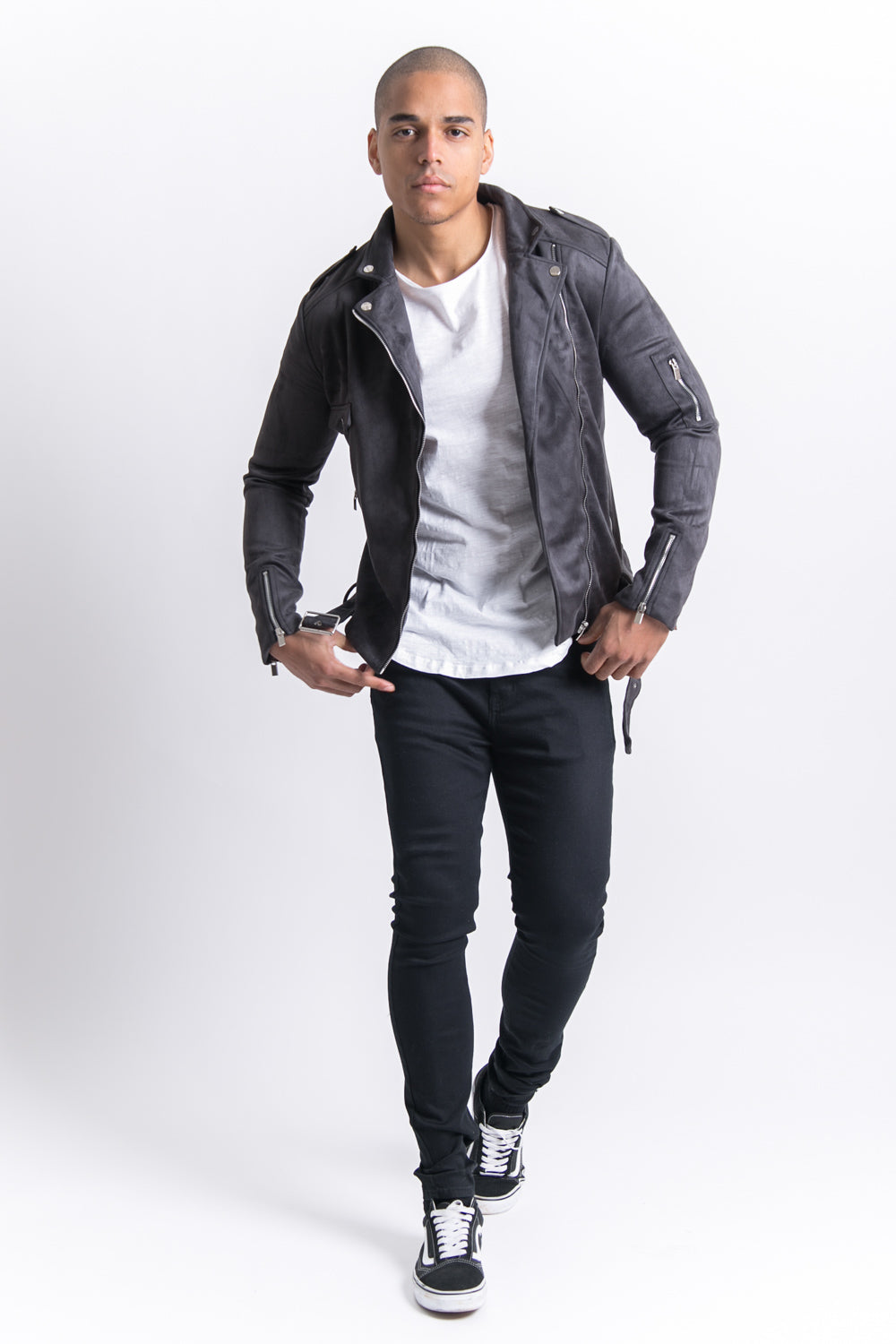 Sixth June - Veste suédé gris foncé 2011V