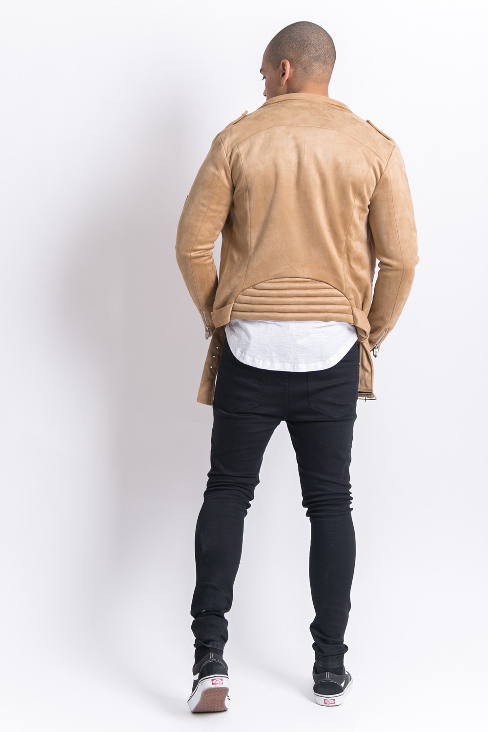 Suede jacket beige