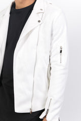Zips Suedette jacket White