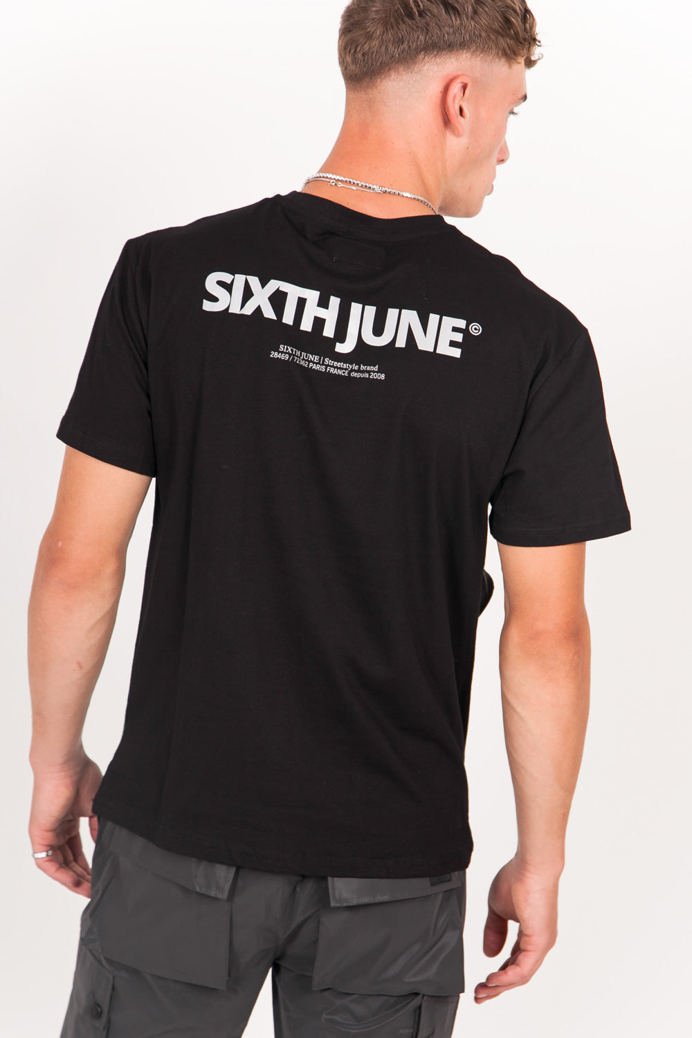 Sixth June - T-shirt réfléchissant grande poche noir