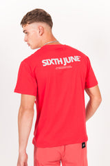 Sixth June - T-shirt réfléchissant grande poche rouge