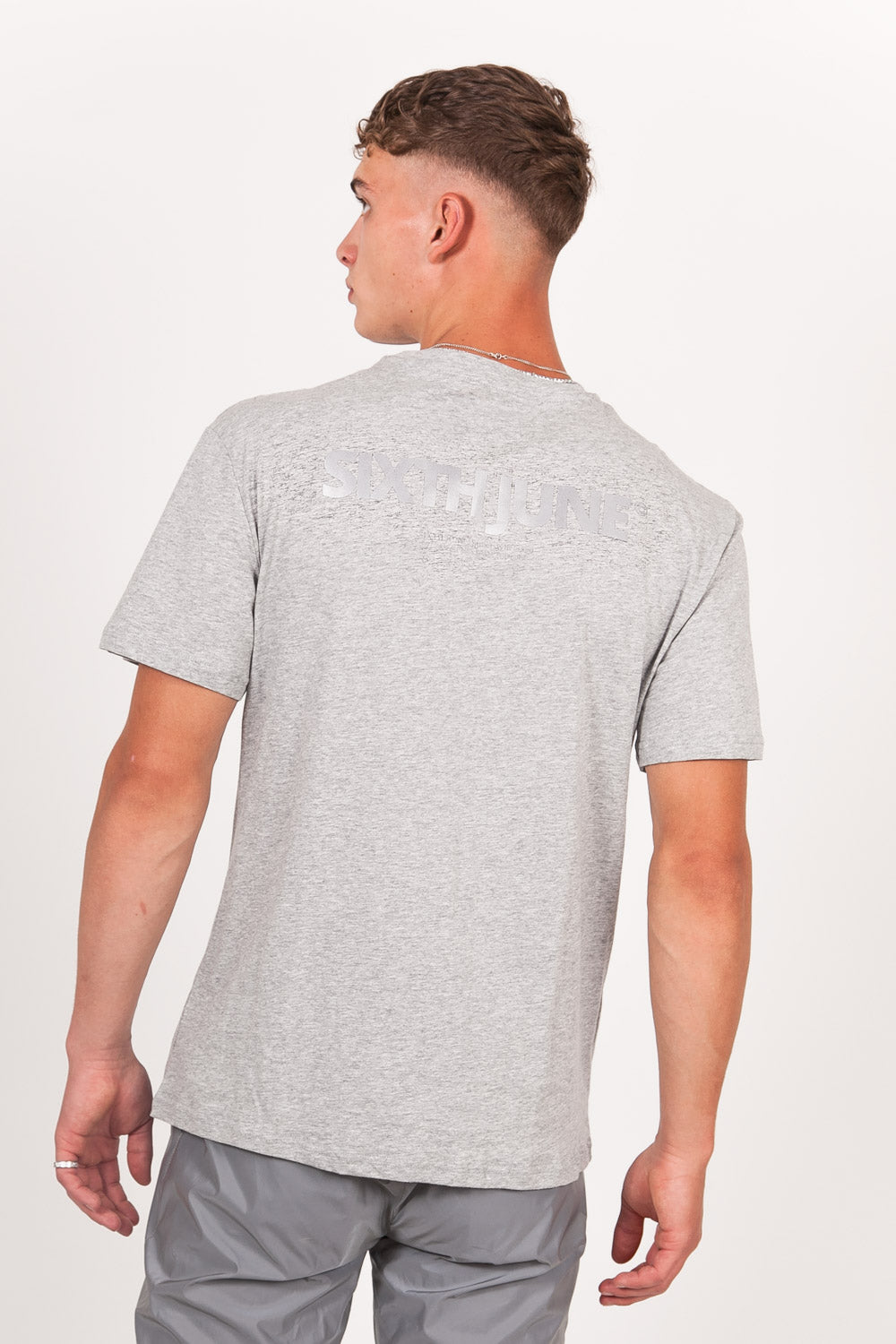 Sixth June - T-shirt réfléchissant grande poche gris