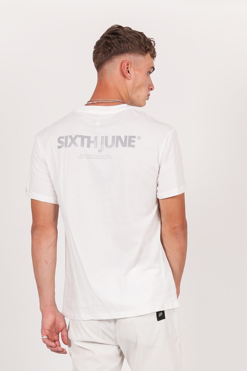 Sixth June - T-shirt réfléchissant grande poche blanc