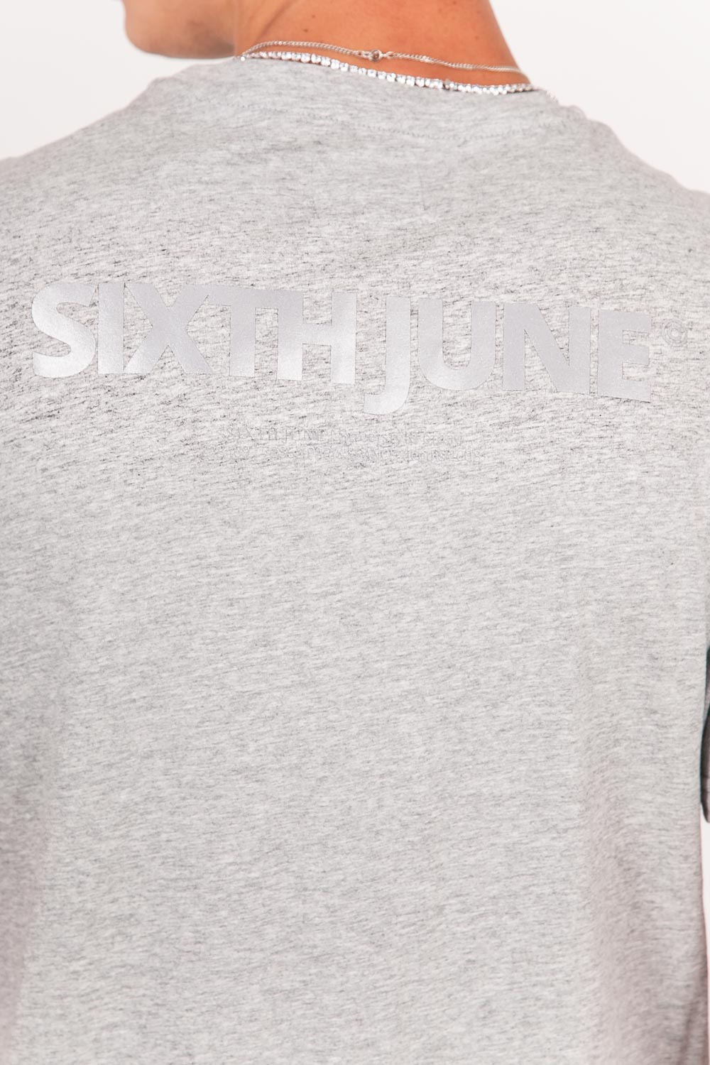 Sixth June - T-shirt réfléchissant grande poche gris