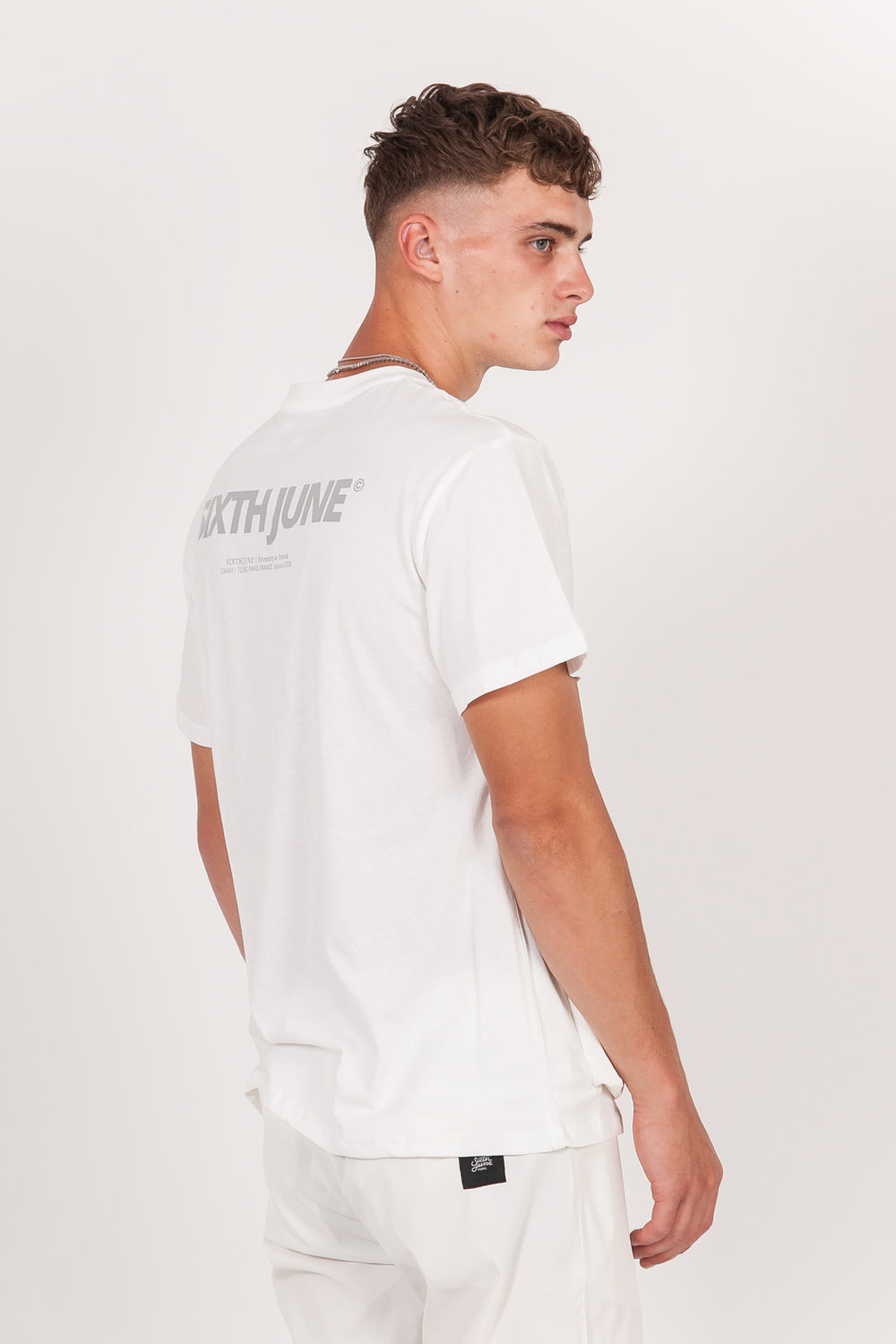 Sixth June - T-shirt réfléchissant grande poche blanc