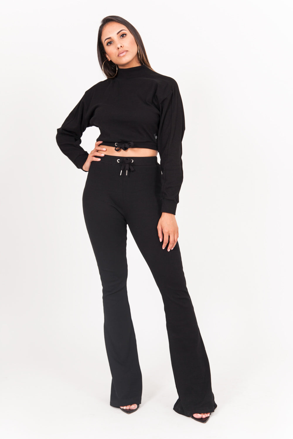 Sixth June - Pull cordon col montant noir