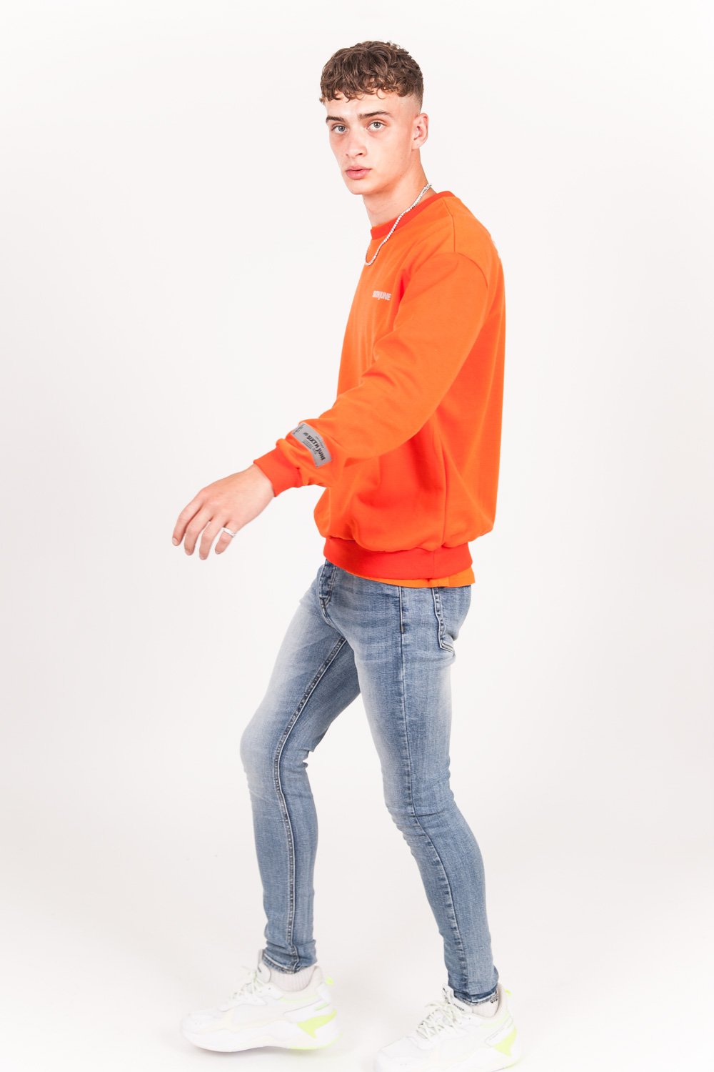 Sixth June - Sweat réfléchissant patch logo orange