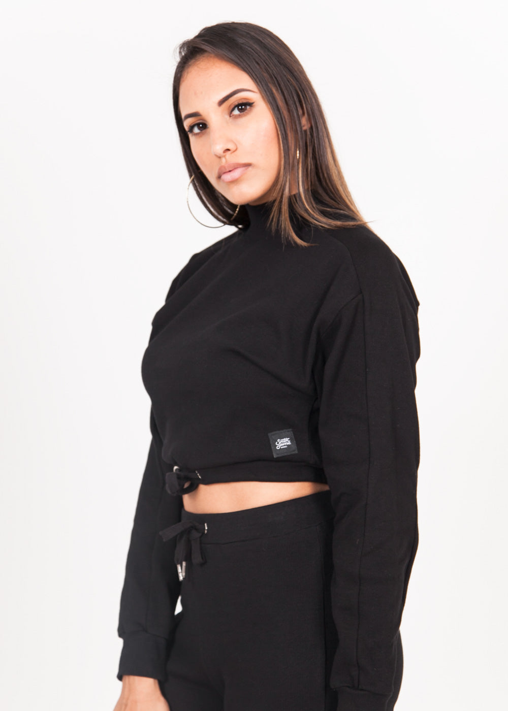 Sixth June - Pull cordon col montant noir