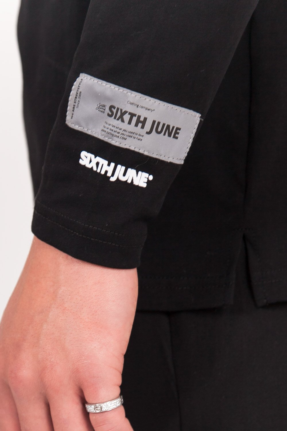 Sixth June - T-shirt col cheminée logo Noir