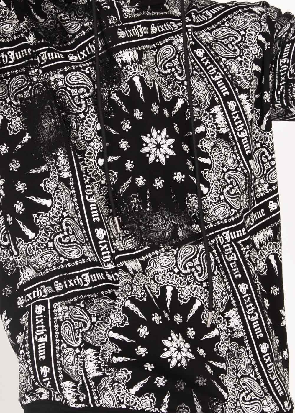 Sixth June - Sweat capuche all over bandana Sixth June noir