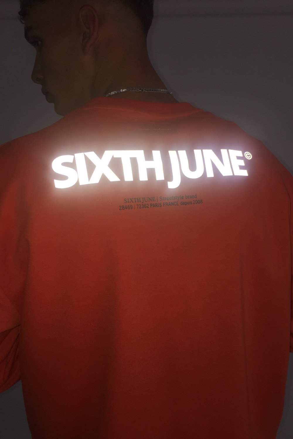 Sixth June - Sweat réfléchissant patch logo orange