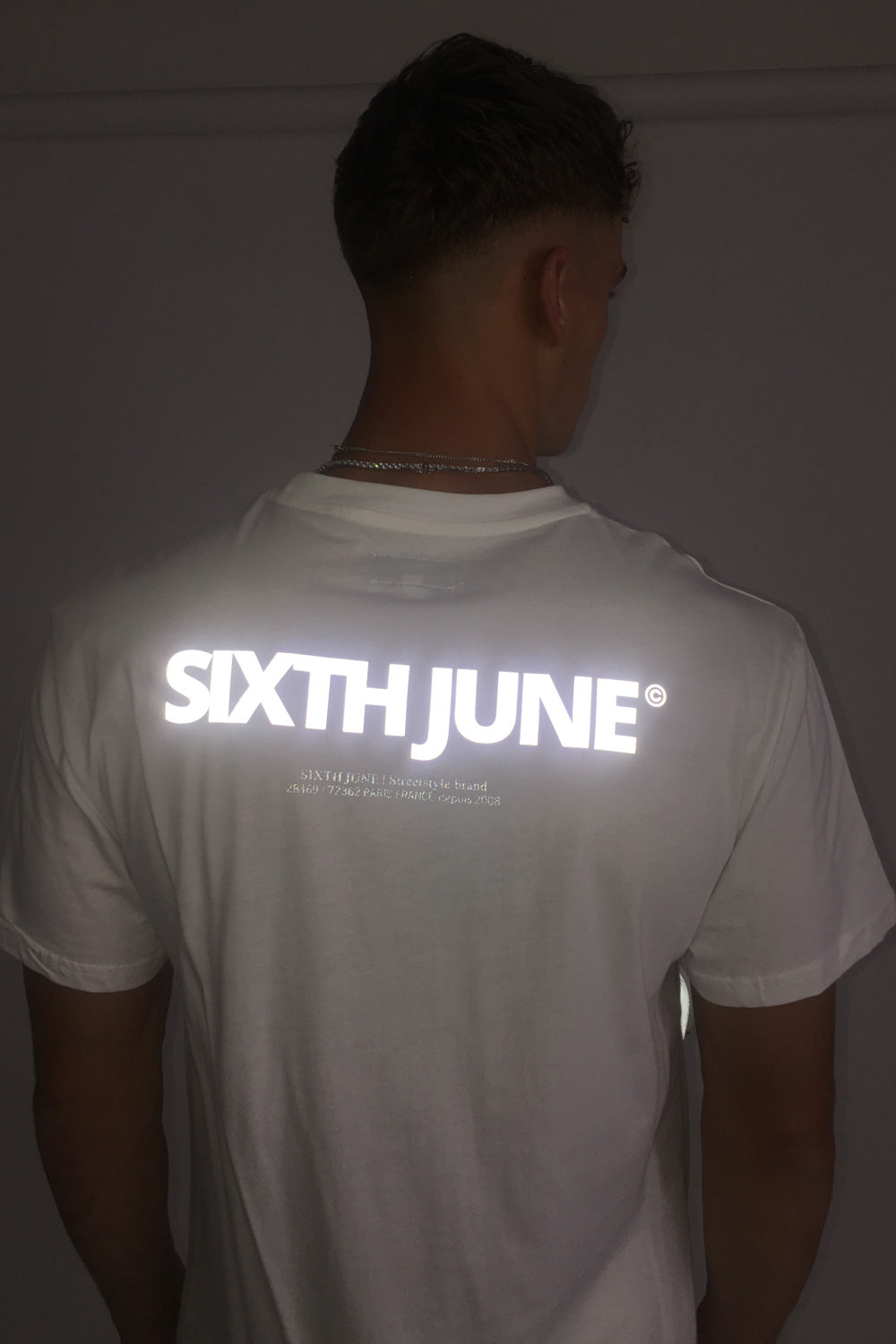 Sixth June - T-shirt réfléchissant grande poche blanc