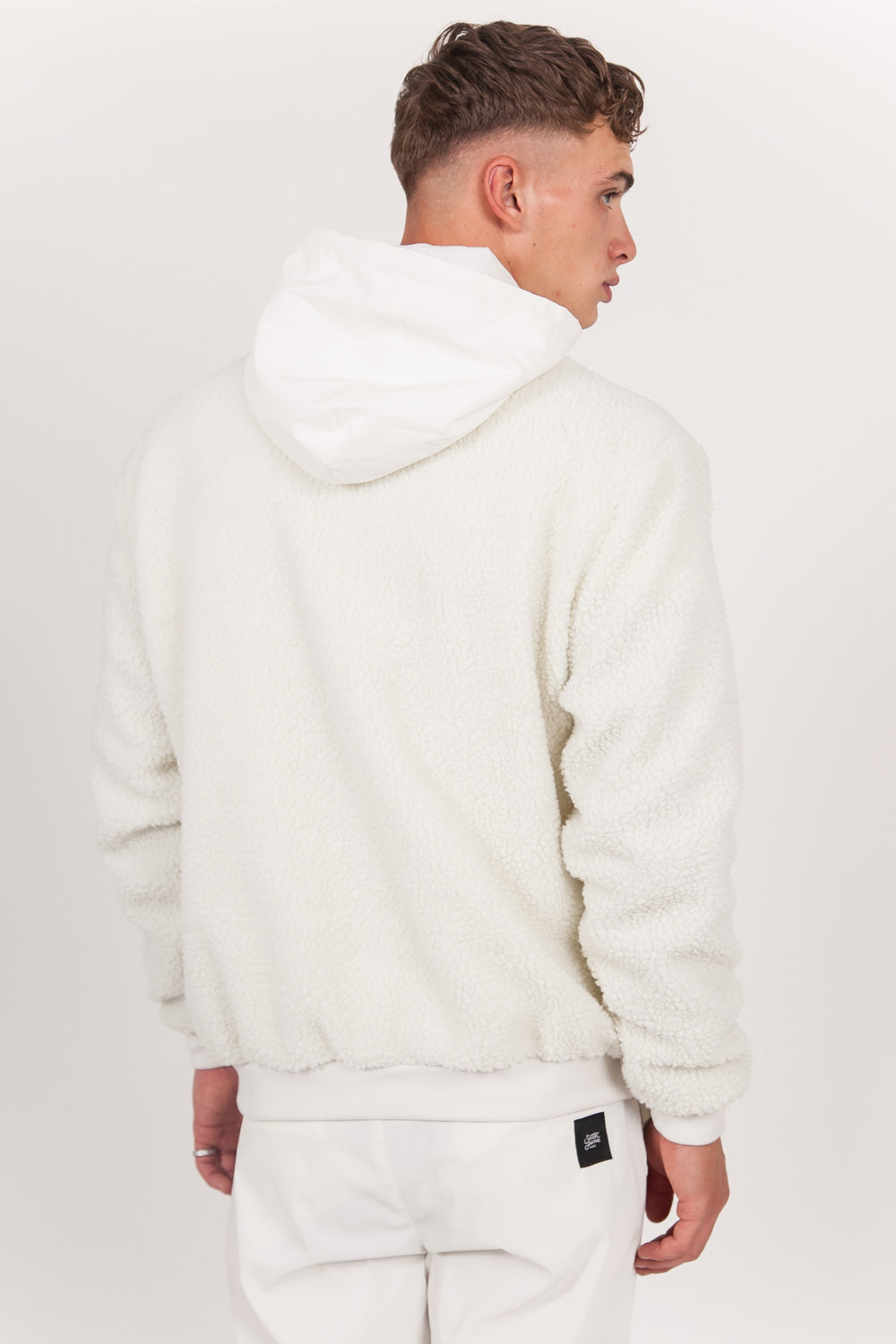 Sixth June - Sweat sherpa poche réfléchissante blanc cassé