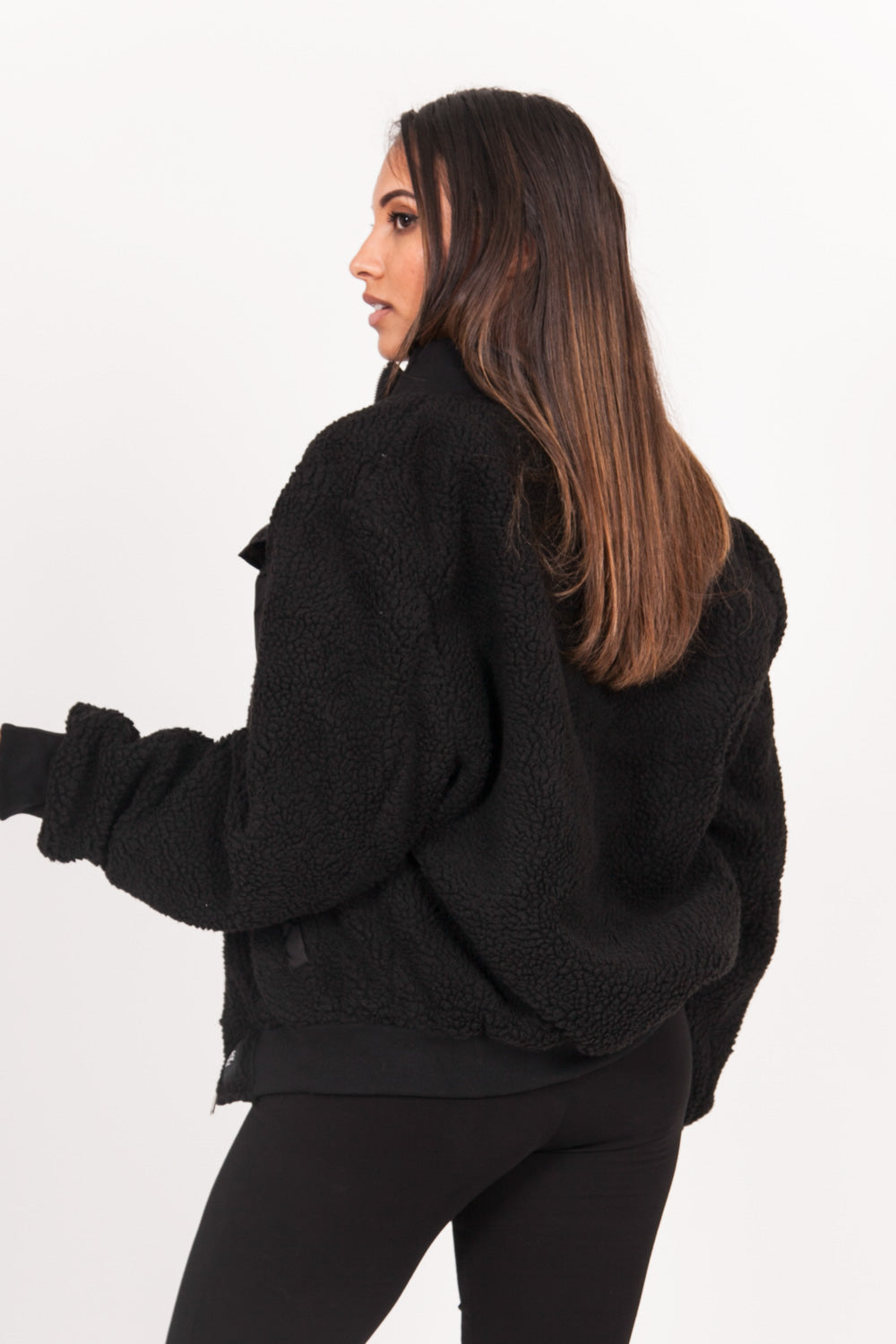 Sixth June - Veste sherpa poche cargo noir