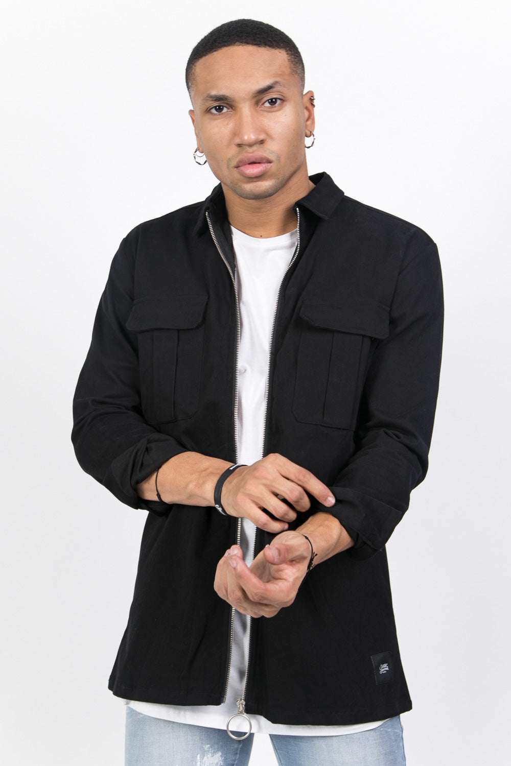 Sixth June - Chemise zippée cargo noir