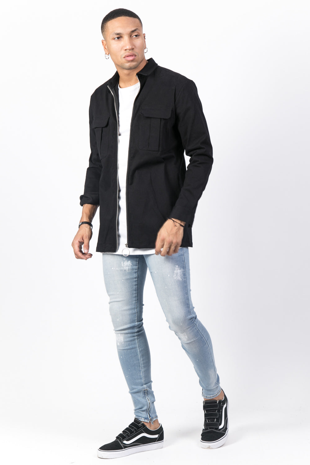 Sixth June - Chemise zippée cargo noir