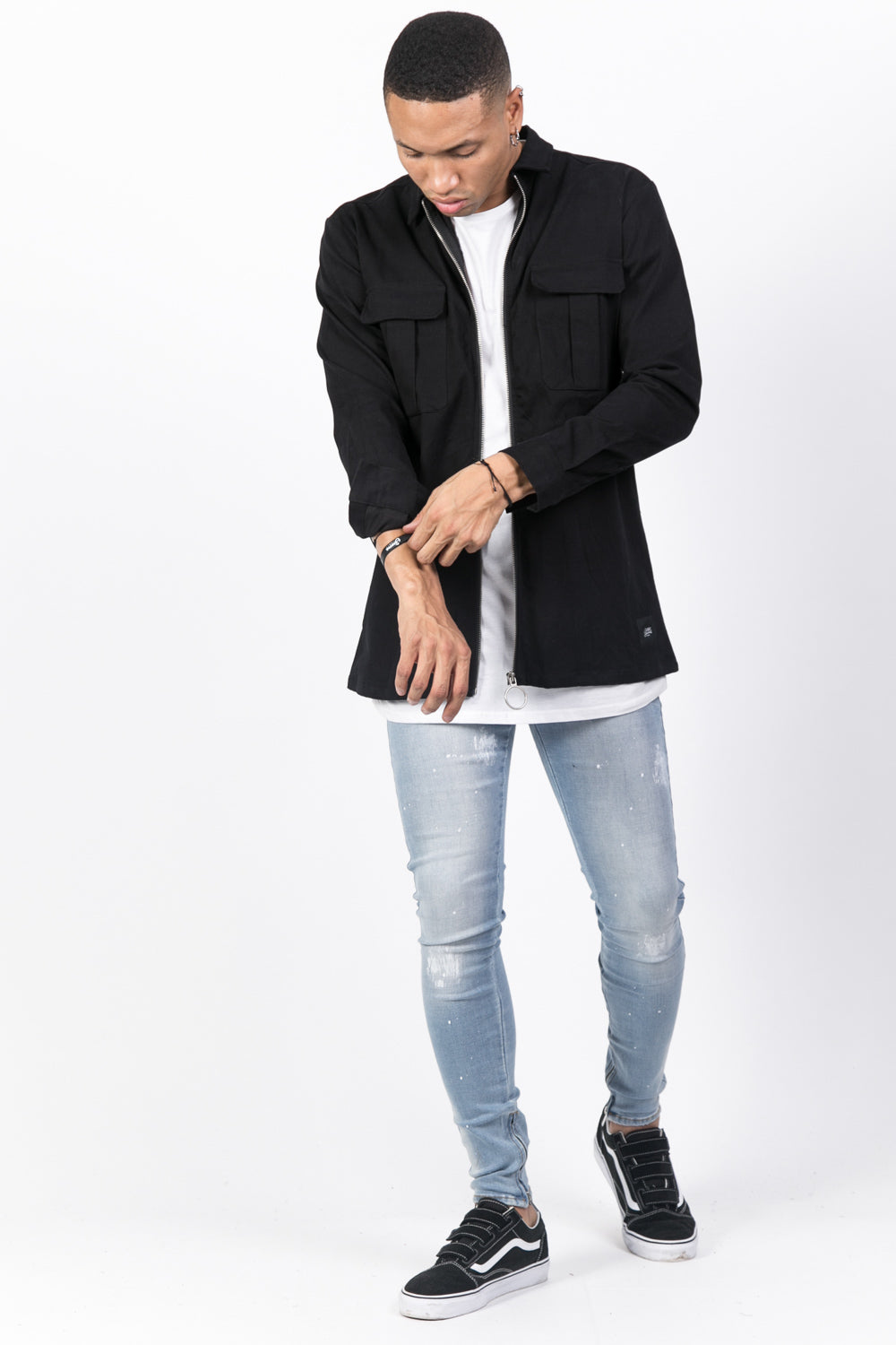 Sixth June - Chemise zippée cargo noir