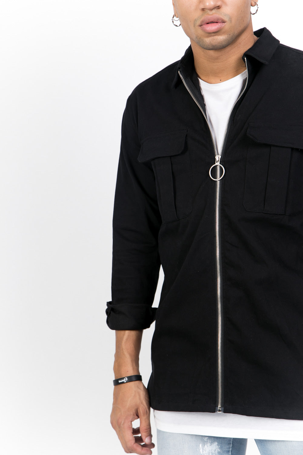 Sixth June - Chemise zippée cargo noir