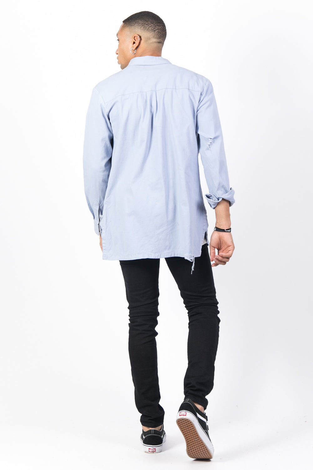 Sixth June - Chemise déchirée poches cargo bleu