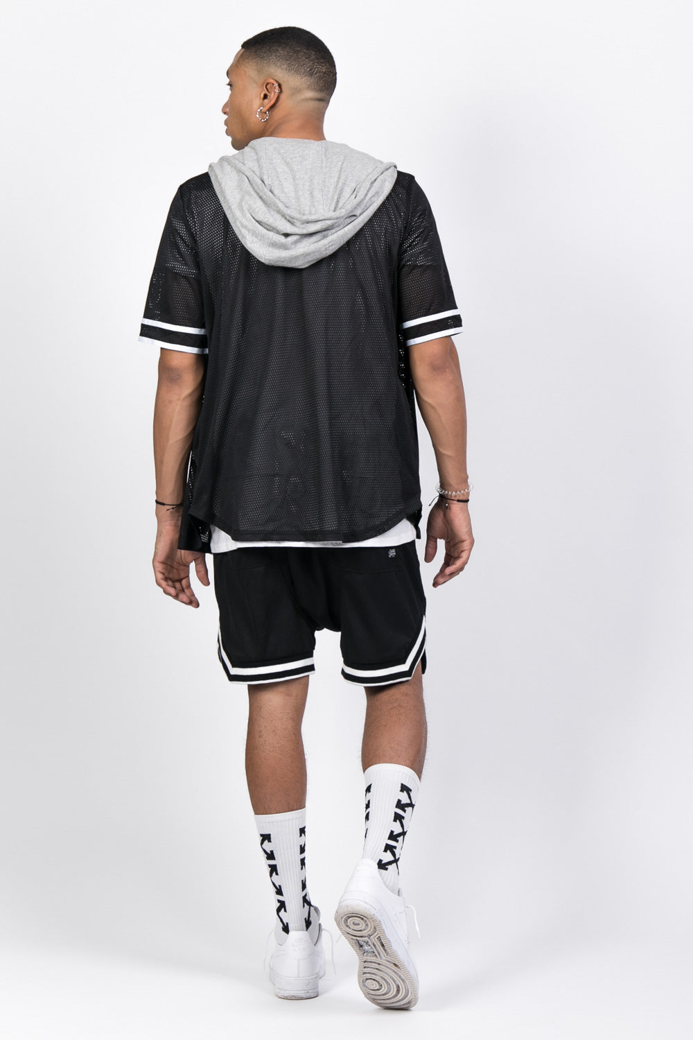 Sixth June - Chemise baseball logo capuche noir