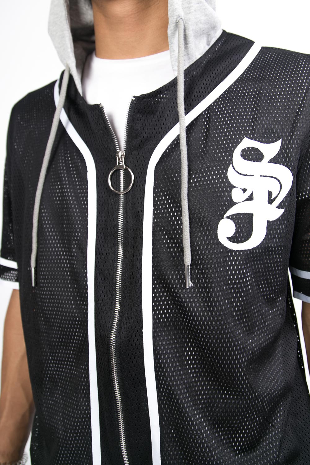 Sixth June - Chemise baseball logo capuche noir