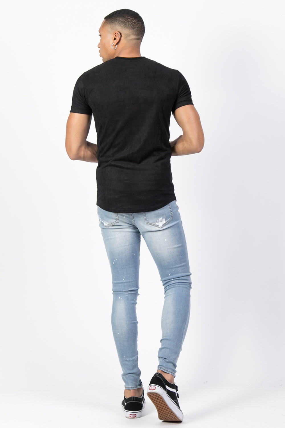 Sixth June - T-shirt suédine moulant noir