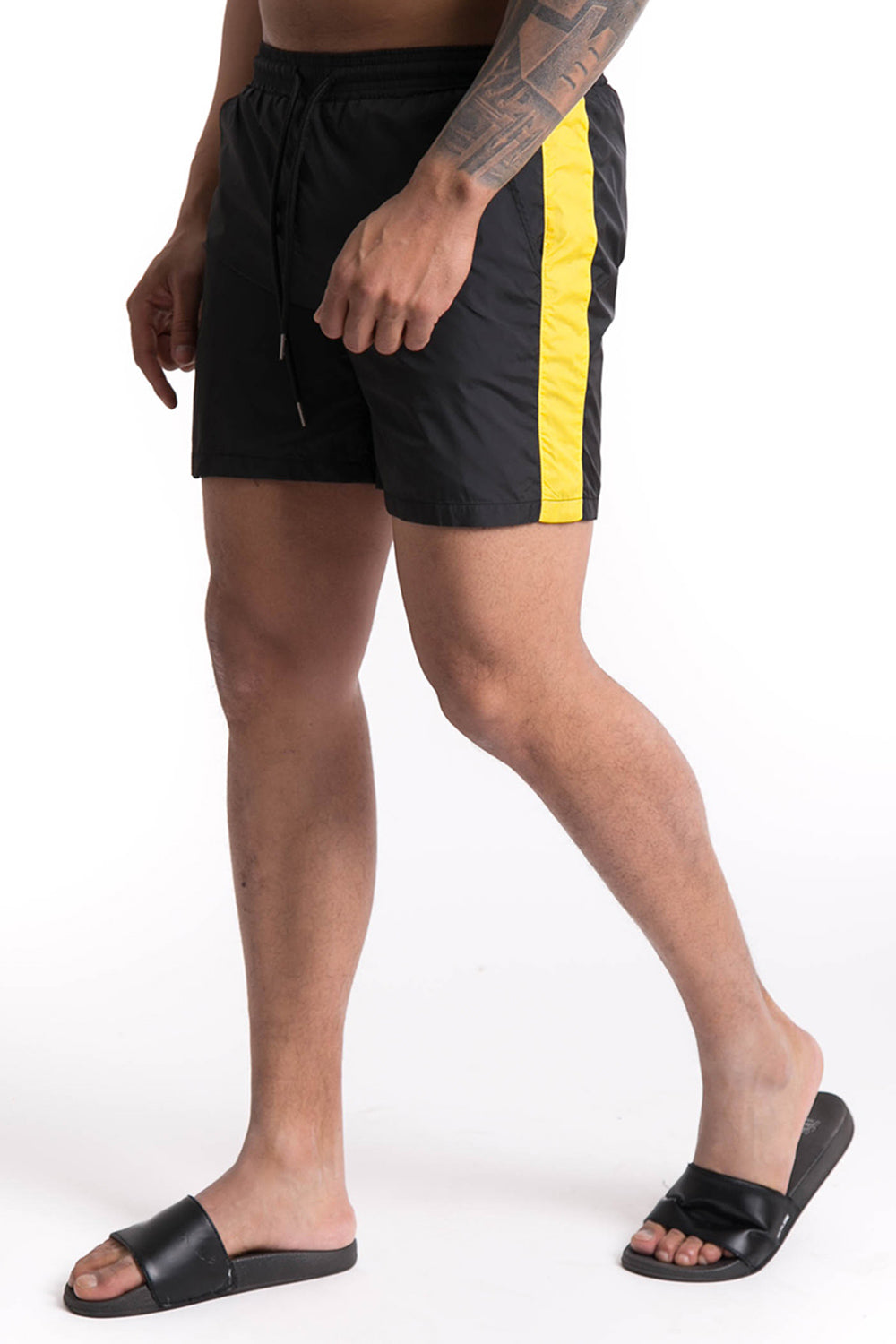 Sixth June - Maillot de bain bicolore bandes noir jaune