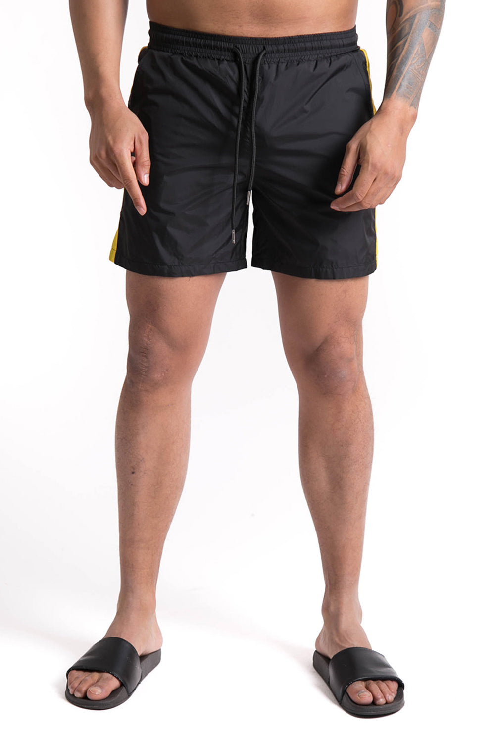 Sixth June - Maillot de bain bicolore bandes noir jaune