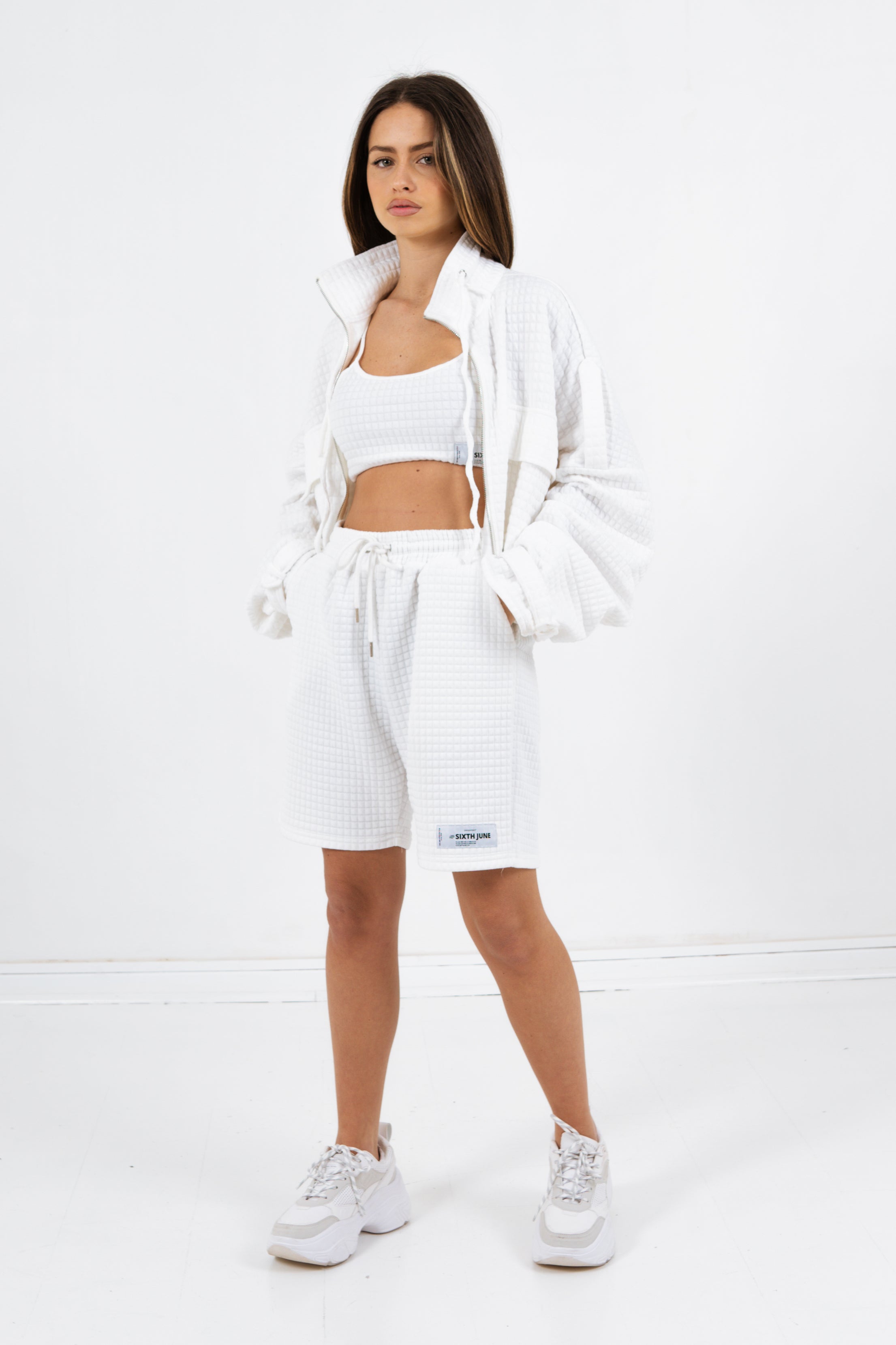 Sixth June - Short gauffré confort blanc