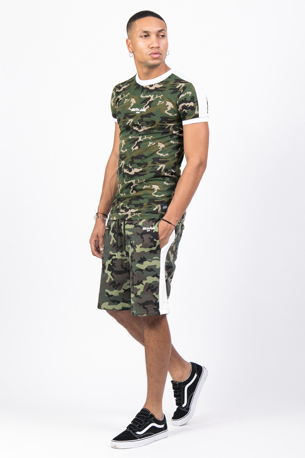 Sixth June - Short camouflage bandes vert
