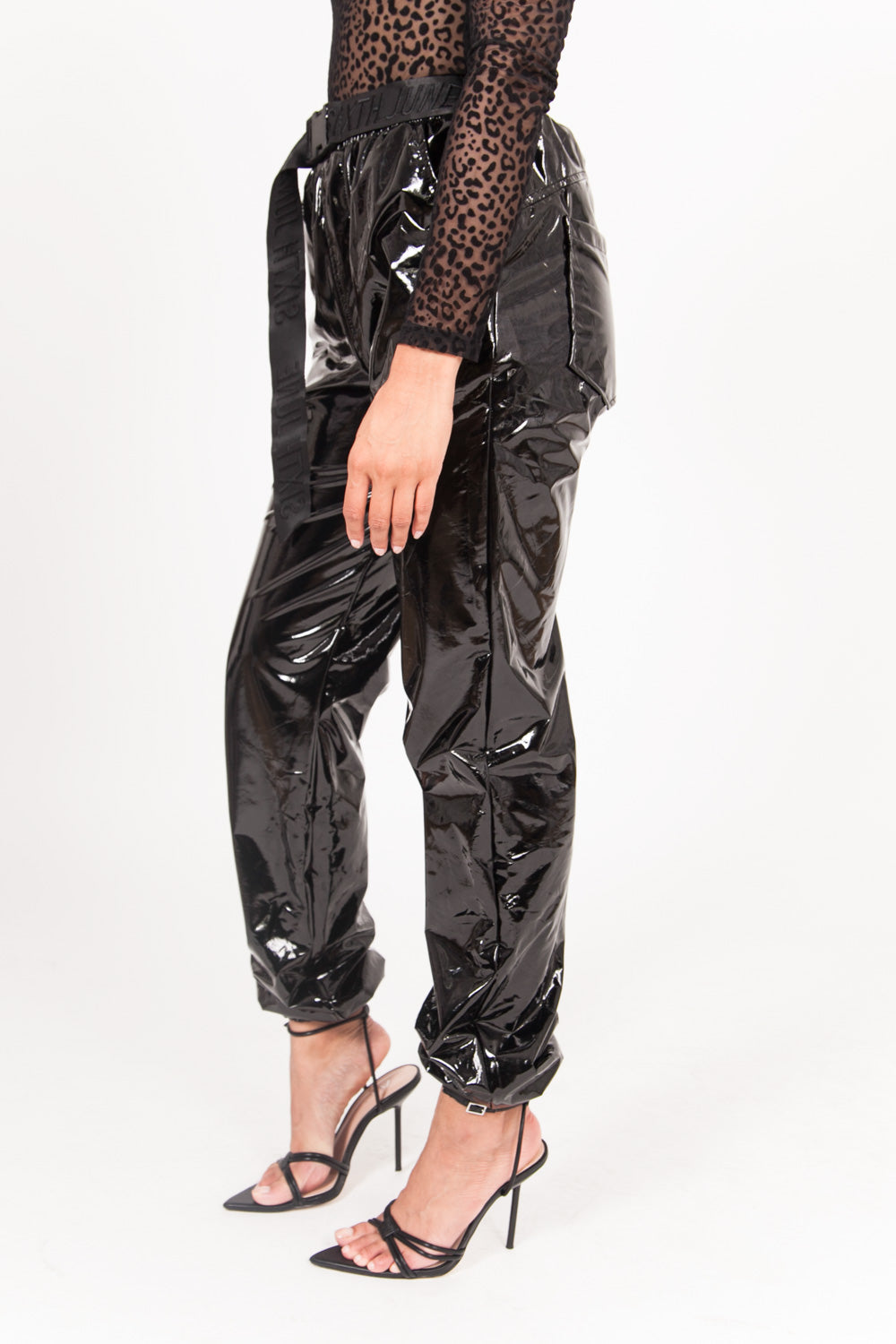 Sixth June - Pantalon vinyle boucle noir