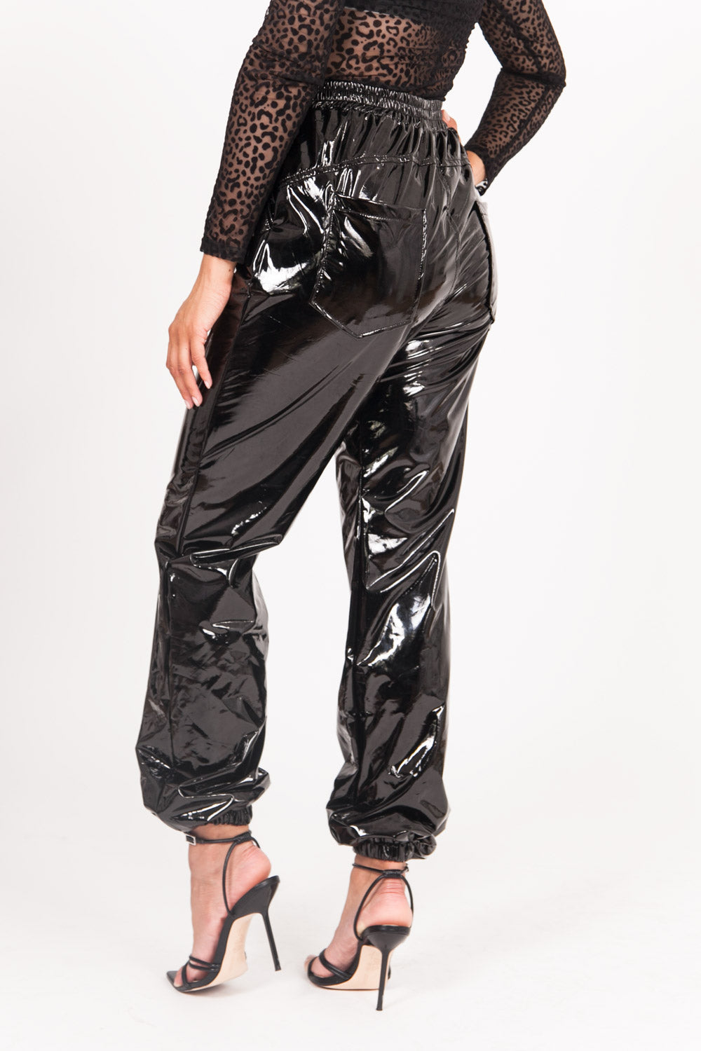 Sixth June - Pantalon vinyle boucle noir