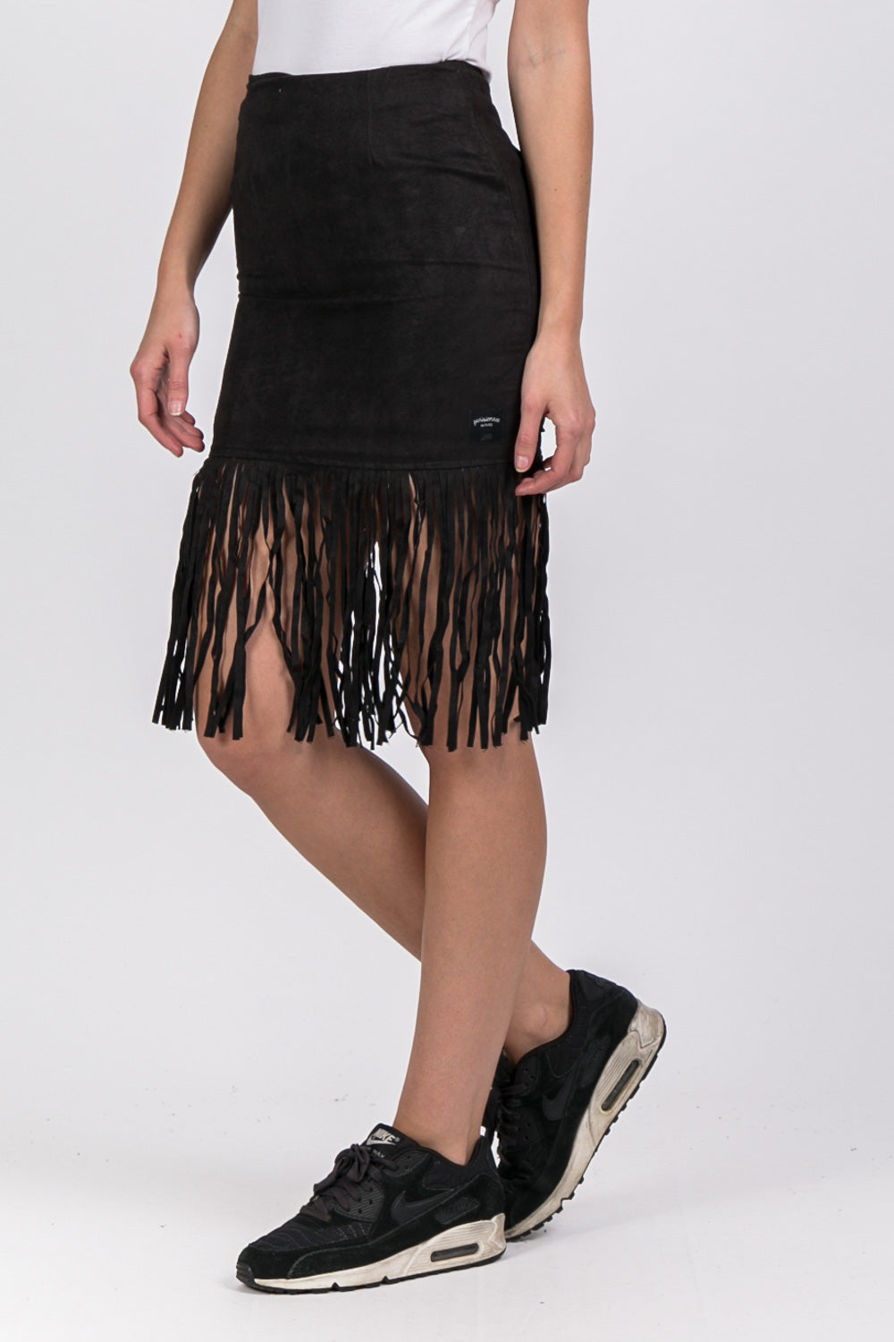 Sixth June - Jupe frange suédé noir 1031V
