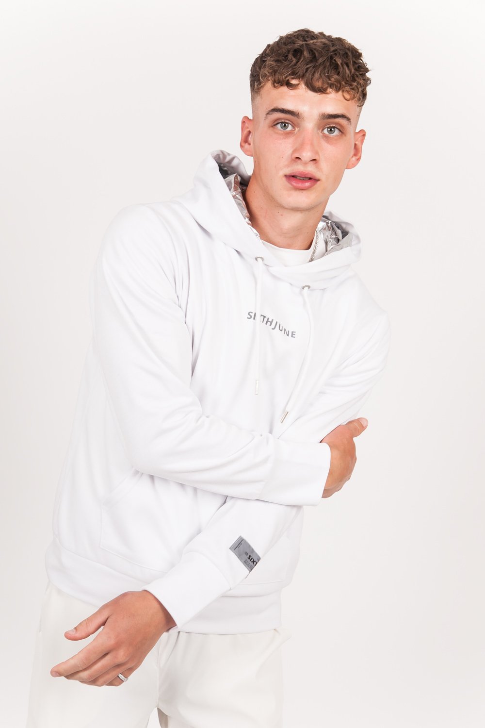 Sixth June - Sweat capuche aluminium blanc