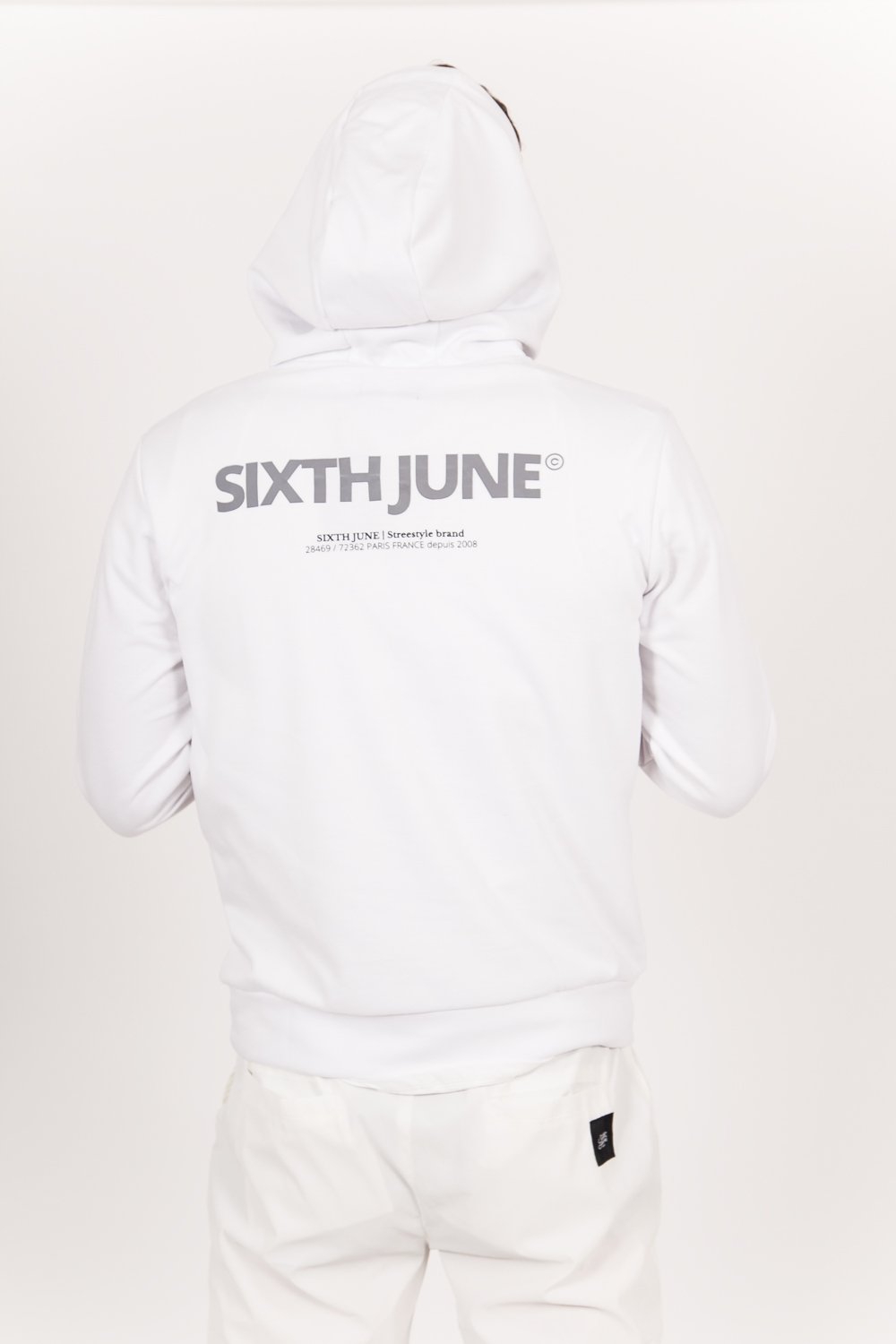 Sixth June - Sweat capuche aluminium blanc