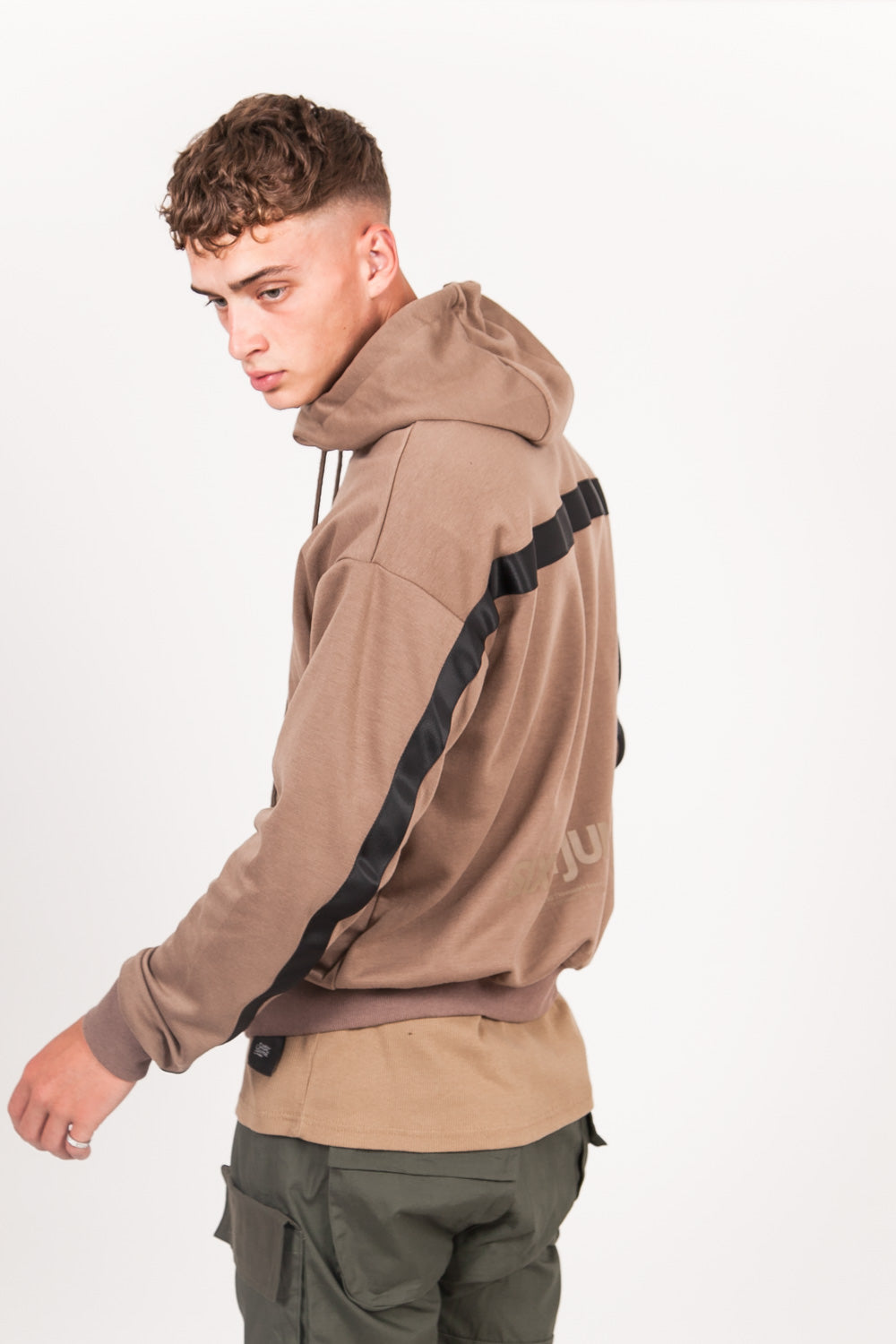 Sixth June - Sweat capuche zippée cargo beige