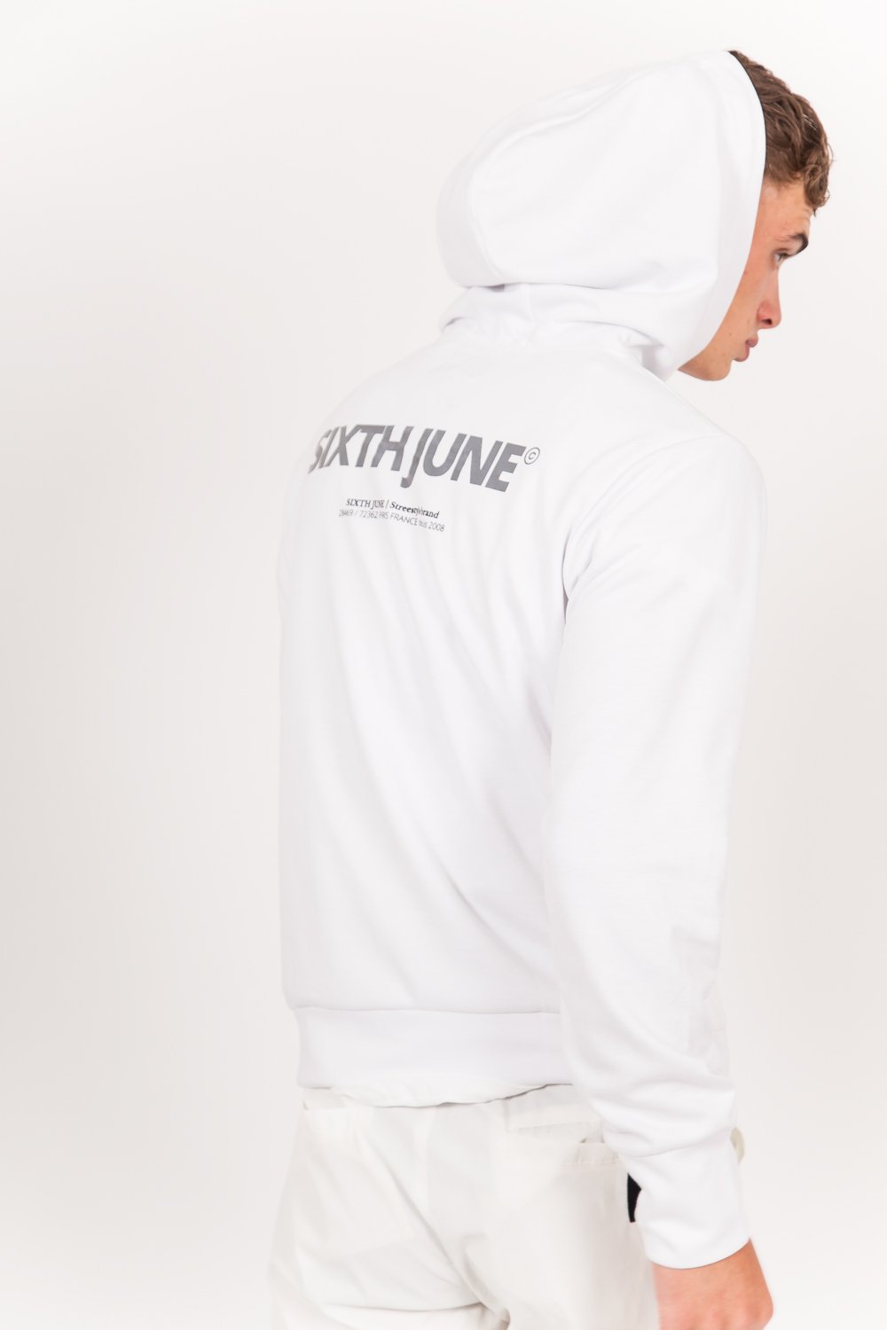 Sixth June - Sweat capuche aluminium blanc