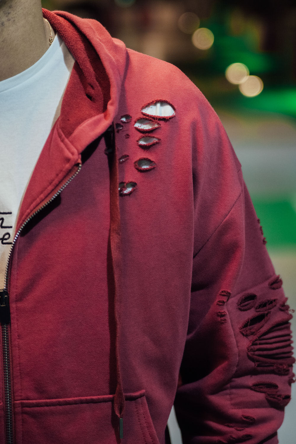 Sixth June - Sweat-shirt biker destroy marsala M2414VJA