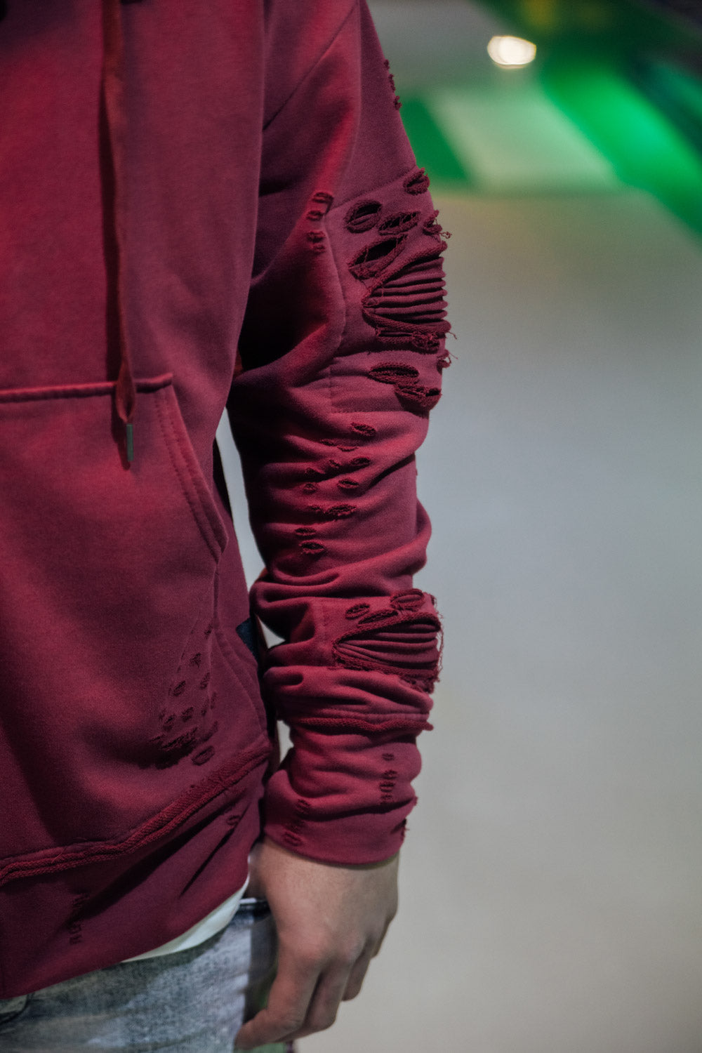 Sixth June - Sweat-shirt biker destroy marsala M2414VJA