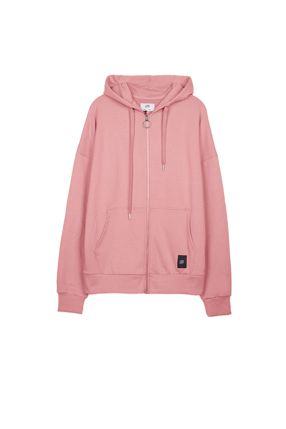 Sixth June - Sweat capuche zip épaules tombantes rose foncé