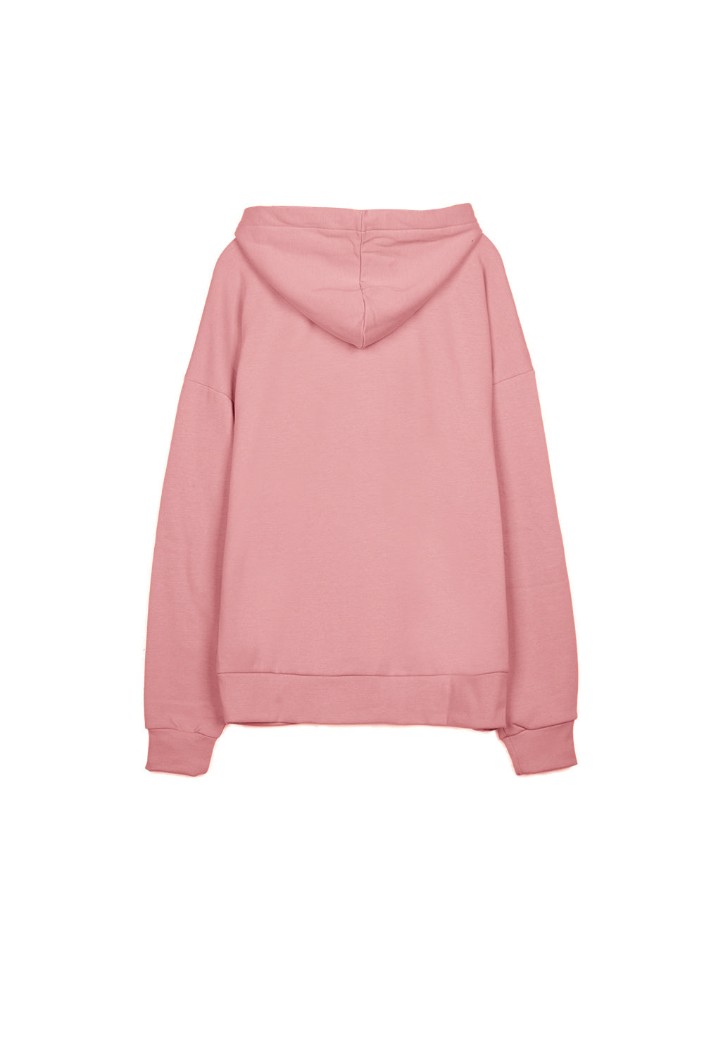 Sixth June - Sweat capuche zip épaules tombantes rose foncé